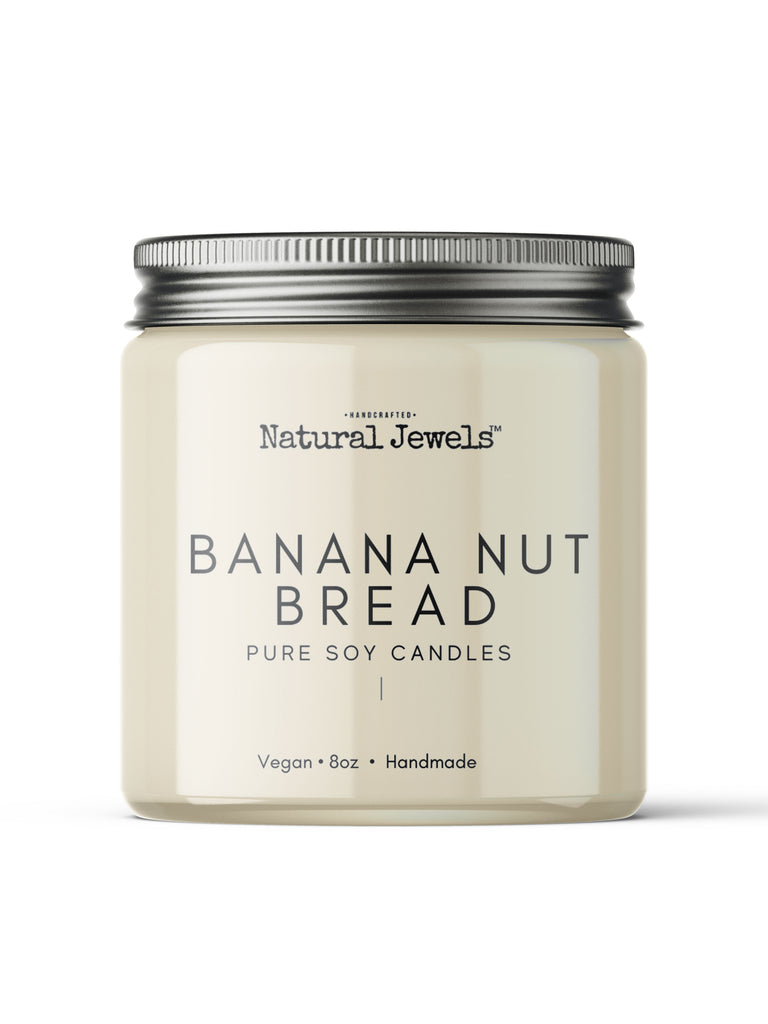 Banana Nut Bread Soy Wax Candle – Handcrafted 8 oz Jar